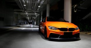 BMW M4 in Fire Orange and 3D Design aero parts