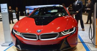 The BMW i8 Protonic Red at 2017 Chicago Auto Show