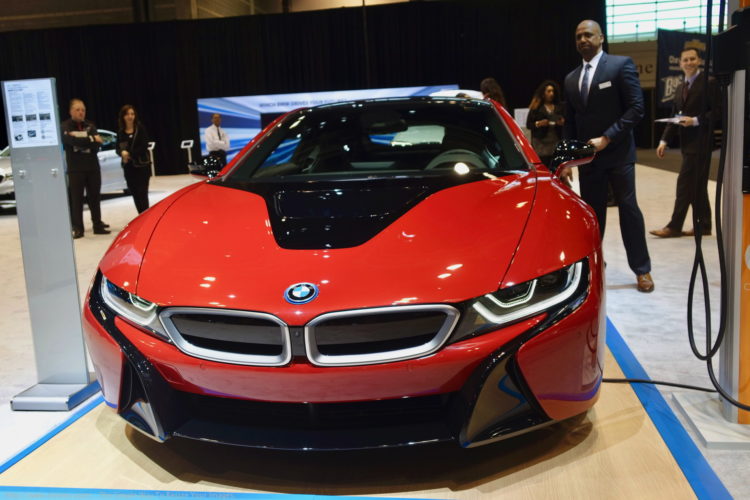 The BMW i8 Protonic Red at 2017 Chicago Auto Show