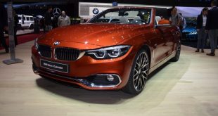 Sunburst Orange BMW 4 Series Convertible at 2017 Geneva
