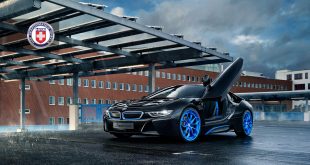 BMW i8 Gets Frozen iLectric Blue HRE Wheels