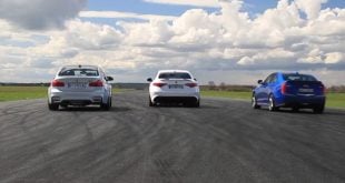 [Video] BMW M3 Competition Package vs Alfa Romeo Giulia Quadrifoglio Verde and Cadillac ATS-V