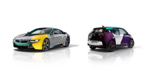 Garage Italia's Small Art Car Series: BMW i3 and i8 Memphis Style