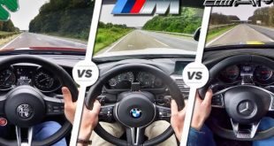 [Video] Sound & Acceleration: BMW M3 vs Alfa Giulia QV and Mercedes C63 AMG S