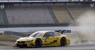 Scheider takes Glock for a BMW M4 DTM Race Taxi spin on the Rallycross track