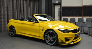 Speed Yellow BMW M4 Convertible with AC Schnitzer Parts