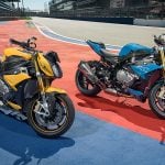 Special editions BMW M4 and S 1000 R in Speed Yellow and Laguna Seca Blue