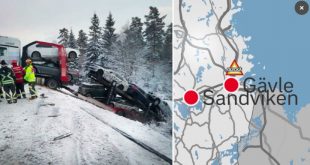 [Photos] Truck with BMW prototypes involved in Sweden accident