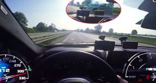 [Video] 310km/h BMW M5 F90 on flies past police car in Autobahn