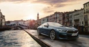 The new BMW 8 Series Coupe on the Canal Grande in Venice