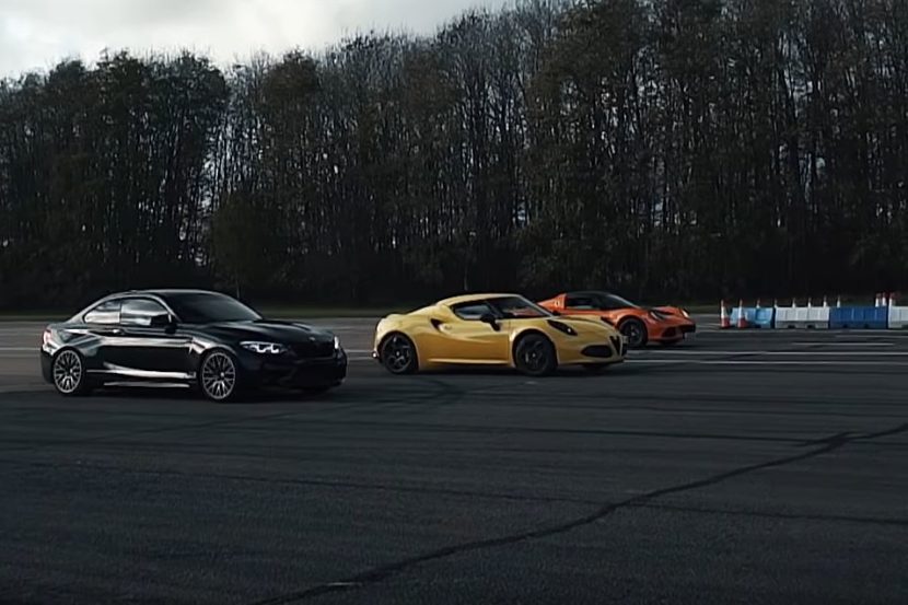 Video Bmw M2 Competition Vs Alfa Romeo 4c Vs Lotus Exige