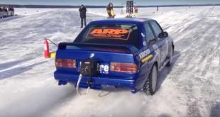 [Video] BMW M3 E30 sets record for worlds fastest car on ice at 346,82 km/t