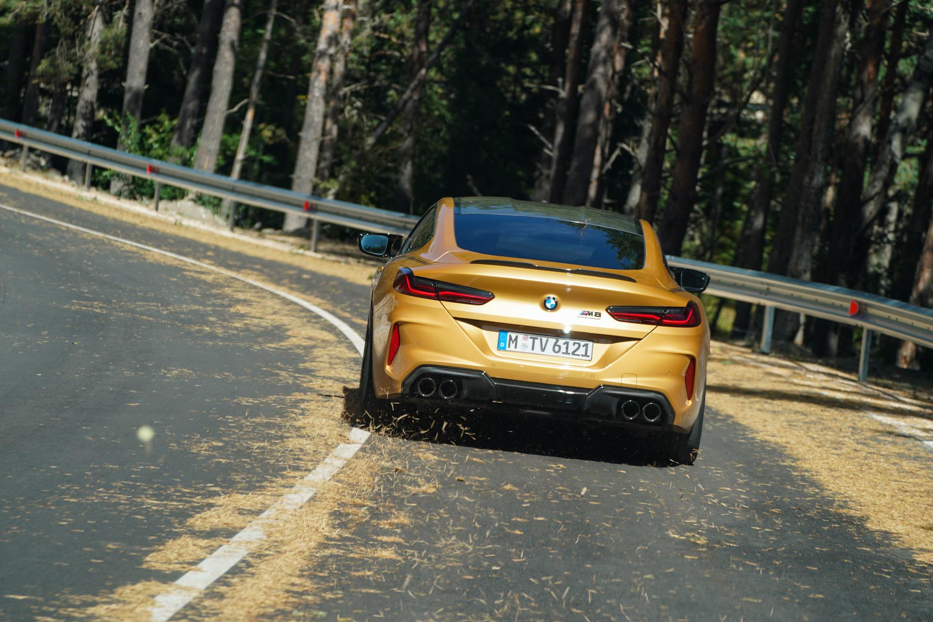 BMW M8 Coupe finished in Ceylon Gold Metallic - Rear