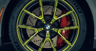 The newest M Performance wheels in bright green