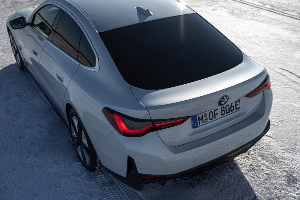 New BMW i4 Gran Coupe Seen Snow Driving 2
