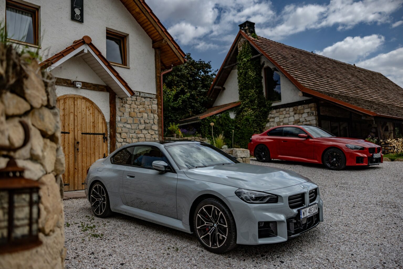2023 BMW M2 Stuns in Countryside Shoot with Toronto Red and Brooklyn Grey